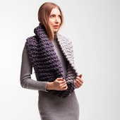 Chunky knit infinity scarf – Miniature 3