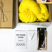 Chunky ribbed knit hat - Knitting Kit – Miniature 3