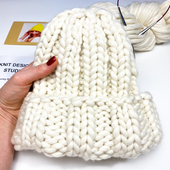 Chunky Ribbed Beanie - Knitting Kit – Miniature 2