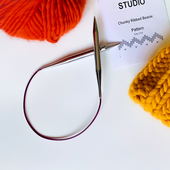 10.00mm (US 15) KNITPRO Nova Metal fixed circular knitting needles 50cm (20") – Miniature 1