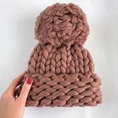 Oversized Winter Hat with Big Pom Pom – Miniature 14