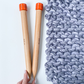 25 mm (US 50) KNITPRO Jumbo straight single pointed knitting needles 30 cm – Miniature 1