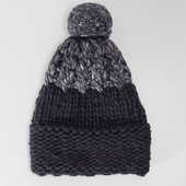 Cable knit hat with pompom – Miniature 4