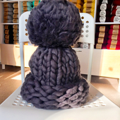 Oversized Winter Hat with Big Pom Pom – Miniature 16