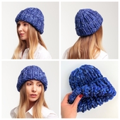 Chunky ribbed knit hat - Knitting Kit – Miniature 6