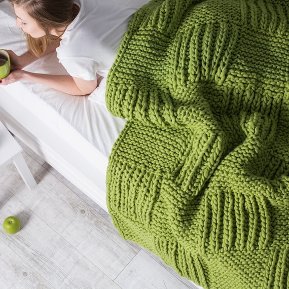 MORNING Chunky Knit Blanket – Photo 1