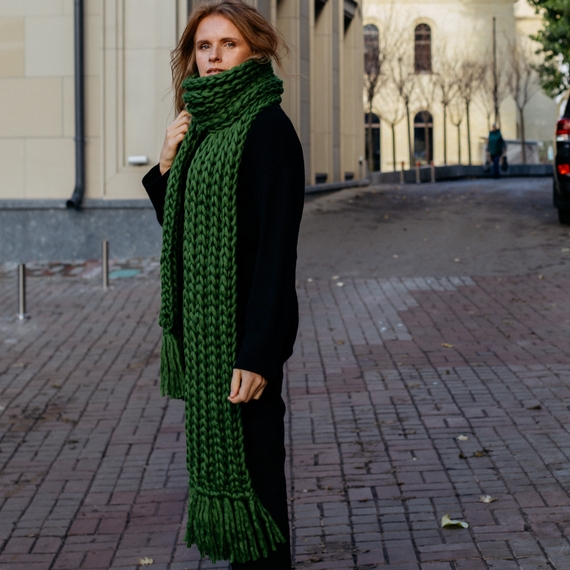 Chunky fringe scarf – Photo 4