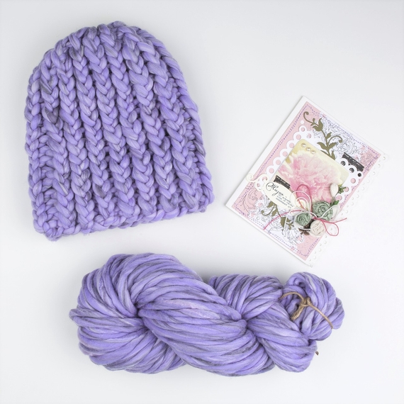 Rib-knit wool hat with pompom – Photo 3