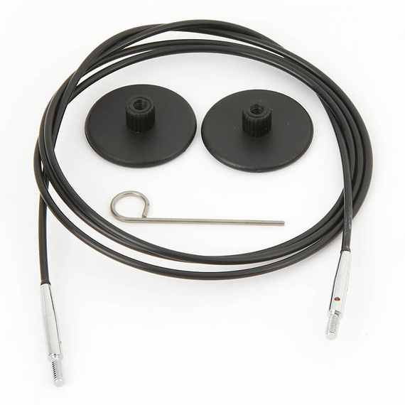 KNITPRO Single black cable 40cm (16") – Photo 4