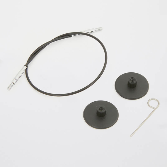 KNITPRO Single black cable 40cm (16") – Photo 1