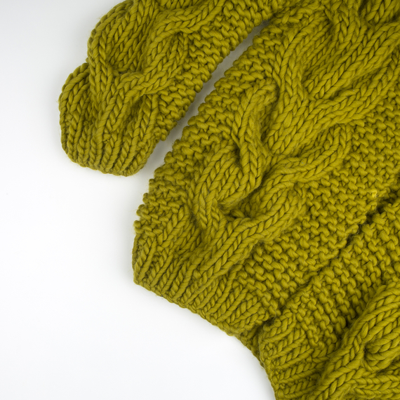 Cable Knit Cardigan - Knitting Kit – Photo 3