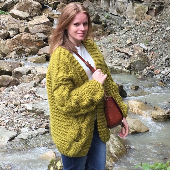 Chunky cable knit cardigan – Photo 1