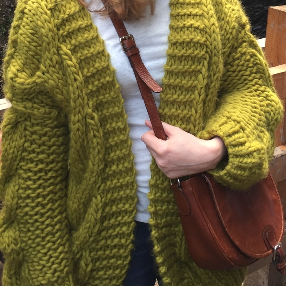 Chunky cable knit cardigan – Photo 4