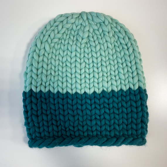Color block knit beanie hat – Photo 7