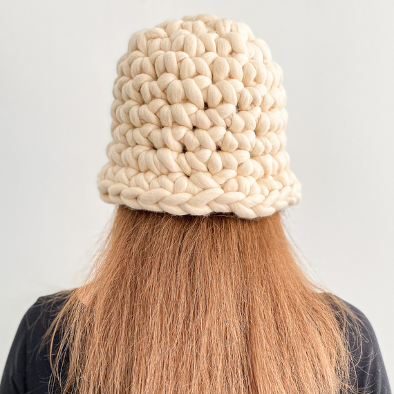 Chunky Knit Wool Bucket Hat – Photo 3