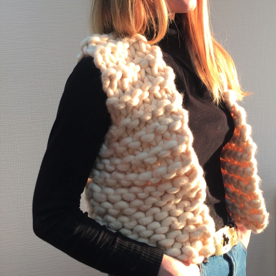 Knit chunky vest LUCKY STAR – Photo 1