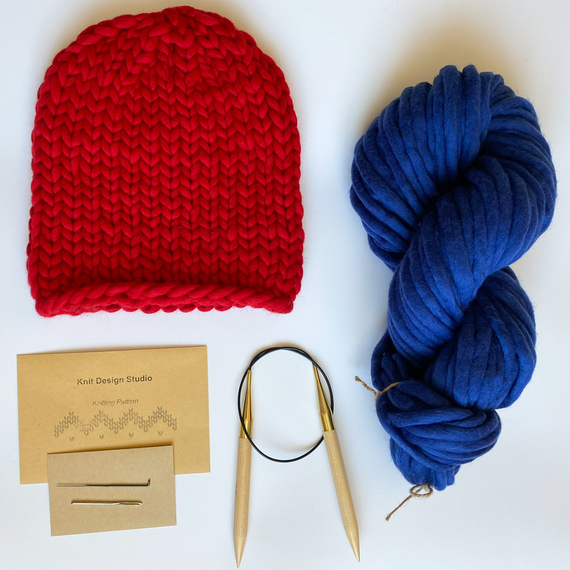 Knitted wool hat - Knitting Kit – Photo 5