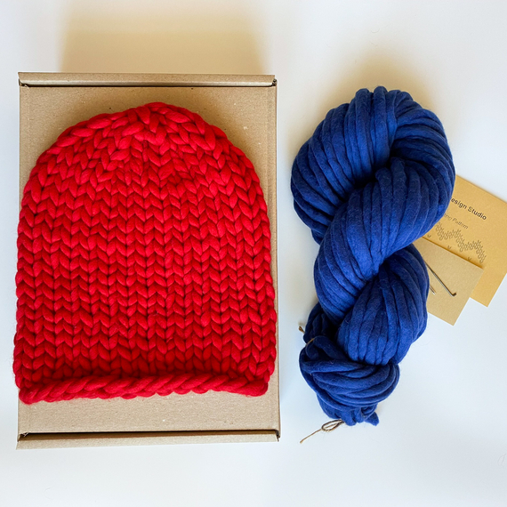 Knitted wool hat - Knitting Kit – Photo 8