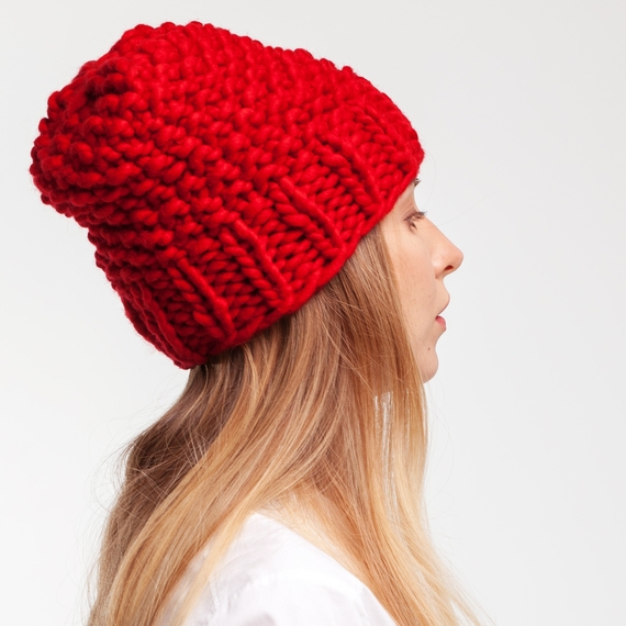 Chunky knit beanie hat – Photo 2