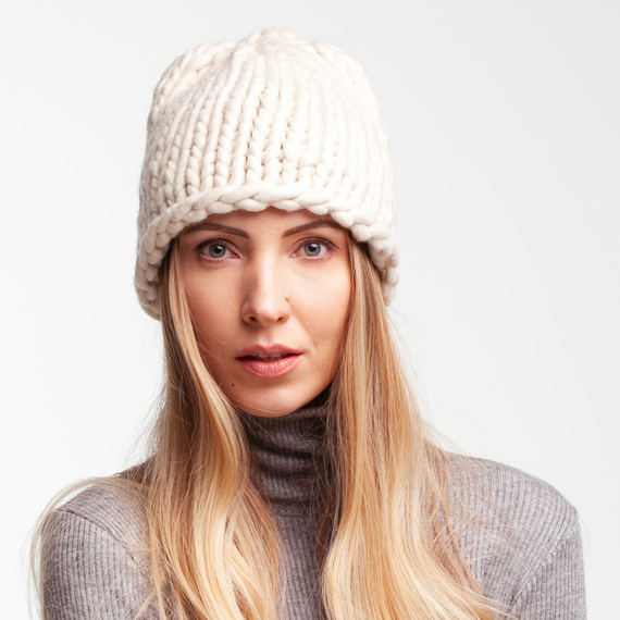 Knitted wool hat - Knitting Kit – Photo 2