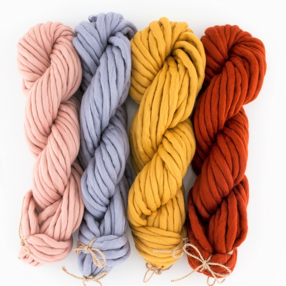 Super bulky handspun yarn MERINO MINI - mini hank 100g (main photo)