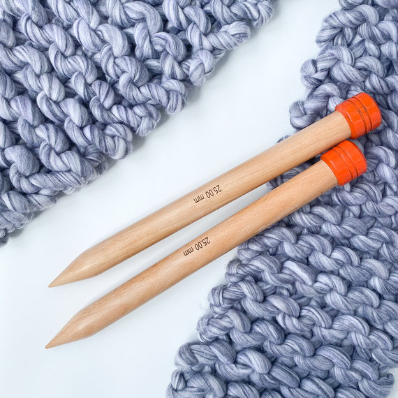 25 mm (US 50) KNITPRO Jumbo straight single pointed knitting needles 30 cm – Photo 9