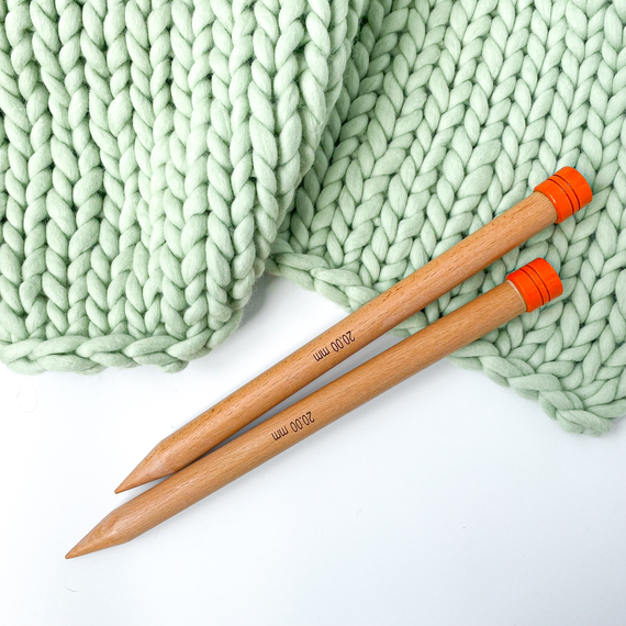 20mm (US 36) KNITPRO Jumbo straight single pointed knitting needles 30 cm – Photo 1