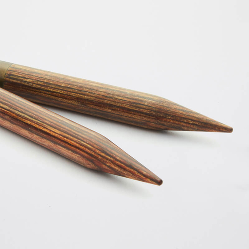 12mm (US 17) KNIT PRO Ginger wood fixed short circular knitting needles 40сm (16") – Photo 4