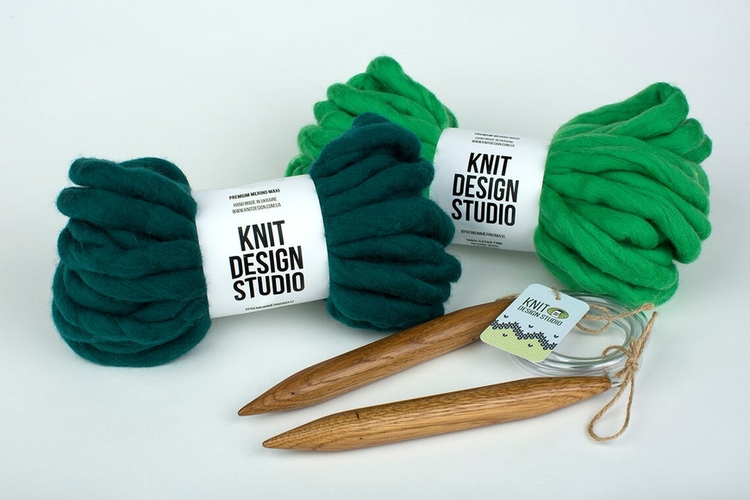 Giant handspun yarn MERINO MAXI - mini skein 100g – Photo 2