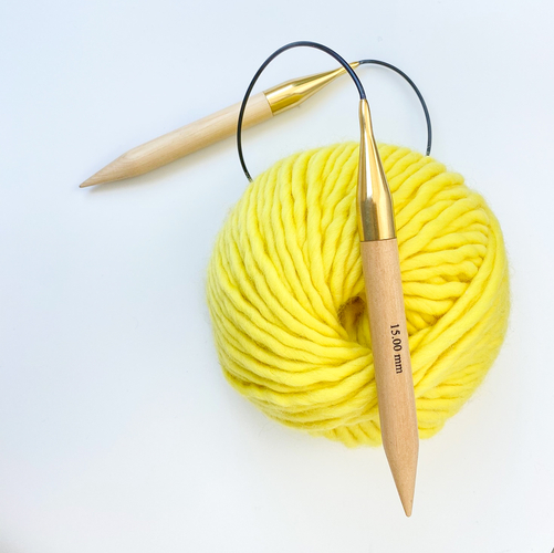 15mm (US 19) KNITPRO Basix wooden fixed circular knitting needles – Photo 4