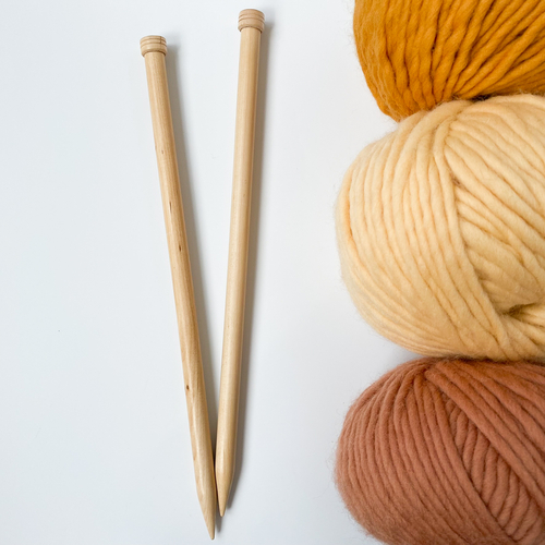 12mm (US 17) KNITPRO Basix wooden straight single pointed knitting needles 30 cm – Photo 6